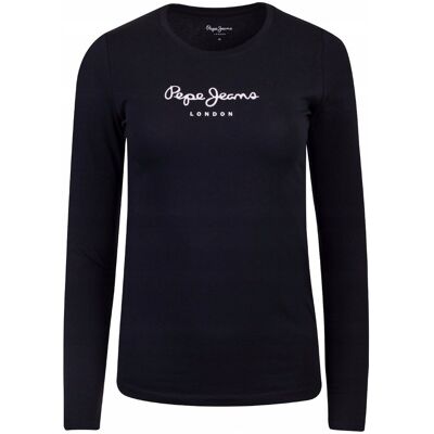 Pepe Jeans Koszulka Damska Długi Rękaw Czarna R.Xs Pepe Jeans Koszulka Damska Długi Rękaw Czarna R.Xs