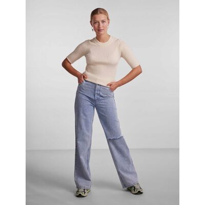 Inny producent PIECES BEŻOWY PRĄŻKOWANY SWETER Z RĘKAWEM 3/4 XS 6FA Inny producent PIECES BEŻOWY PRĄŻKOWANY SWETER Z RĘKAWEM 3/4 XS 6FA