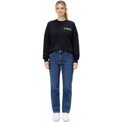 Inny producent PINKO CZARNA BLUZA OVERSIZE Z BAWEŁNY Z NAPISEM NA PRZODZIE XS 1I4A Inny producent PINKO CZARNA BLUZA OVERSIZE Z BAWEŁNY Z NAPISEM NA PRZODZIE XS 1I4A