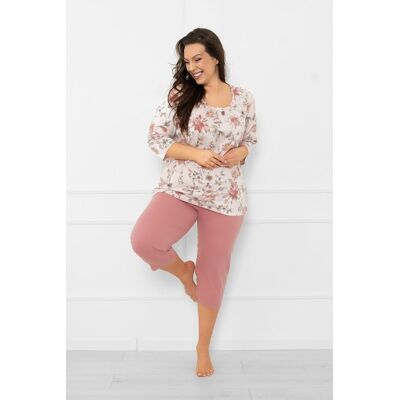 Italian Fashion Piżama damska 3/4 rękaw, 3/4 spodnie Betula XXXL Italian Fashion Piżama damska 3/4 rękaw, 3/4 spodnie Betula XXXL