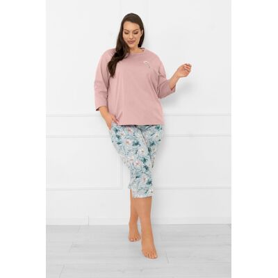 Italian Fashion Piżama damska 3/4 rękaw, 3/4 spodnie Perlis XXXL Italian Fashion Piżama damska 3/4 rękaw, 3/4 spodnie Perlis XXXL