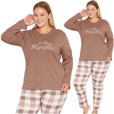 PIŻAMA DAMSKA BAWEŁNIANA MORELLA DŁUGI RĘKAW DŁUGIE SPODNIE KRATKA PLUS SIZE DUŻE ROZMIARY LUŹNA DUŻA 3XL PIŻAMA DAMSKA BAWEŁNIANA MORELLA DŁUGI RĘKAW DŁUGIE SPODNIE KRATKA PLUS SIZE DUŻE ROZMIARY LUŹNA DUŻA 3XL