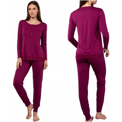 Inny producent Piżama damska dwuczęściowa długi rękaw długie spodnie 4XL plus size Sielei Inny producent Piżama damska dwuczęściowa długi rękaw długie spodnie 4XL plus size Sielei
