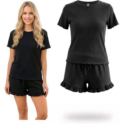 morella PIŻAMA DAMSKA ELEGANCKA WYGODNA DWUCZĘŚCIOWA Z FALBANKĄ KOMPLET KRÓTKA LETNIA HOMEWEAR STRÓJ DOMOWY XL morella PIŻAMA DAMSKA ELEGANCKA WYGODNA DWUCZĘŚCIOWA Z FALBANKĄ KOMPLET KRÓTKA LETNIA HOMEWEAR STRÓJ DOMOWY XL