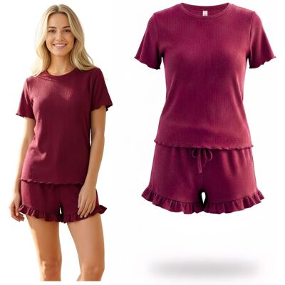 morella PIŻAMA DAMSKA ELEGANCKA WYGODNA DWUCZĘŚCIOWA Z FALBANKĄ KOMPLET KRÓTKA LETNIA HOMEWEAR STRÓJ DOMOWY XXL morella PIŻAMA DAMSKA ELEGANCKA WYGODNA DWUCZĘŚCIOWA Z FALBANKĄ KOMPLET KRÓTKA LETNIA HOMEWEAR STRÓJ DOMOWY XXL
