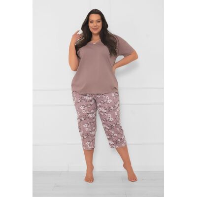 Italian Fashion Piżama damska krótki rękaw, 3/4 spodnie Kimuri XXXL Italian Fashion Piżama damska krótki rękaw, 3/4 spodnie Kimuri XXXL