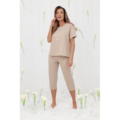 Italian Fashion Piżama damska krótki rękaw, 3/4 spodnie Ksara S Italian Fashion Piżama damska krótki rękaw, 3/4 spodnie Ksara S