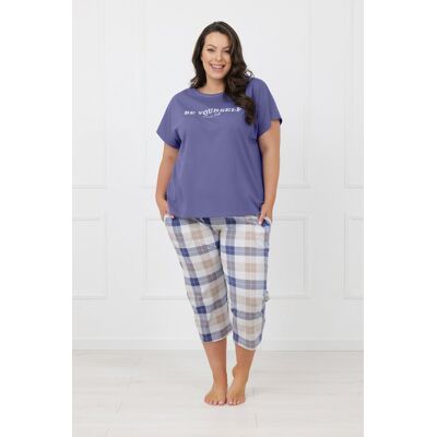 Italian Fashion Piżama damska krótki rękaw, 3/4 spodnie Rima XXL Italian Fashion Piżama damska krótki rękaw, 3/4 spodnie Rima XXL