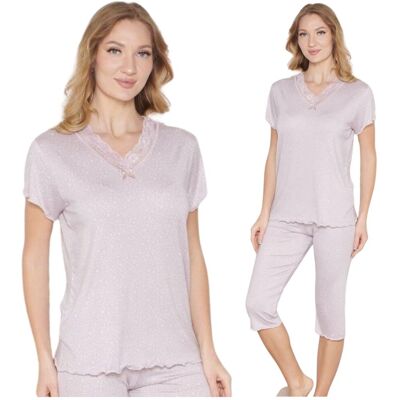 PIŻAMA DAMSKA MORELLA WISKOZA ELEGANCKA DWUCZĘŚĆIOWA KRÓTKI RĘKAW SPODNIE 3/4 WISKOZOWA M PIŻAMA DAMSKA MORELLA WISKOZA ELEGANCKA DWUCZĘŚĆIOWA KRÓTKI RĘKAW SPODNIE 3/4 WISKOZOWA M