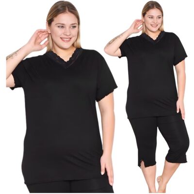 PIŻAMA DAMSKA MORELLA WISKOZA ELEGANCKA PLUS SIZE DUŻE ROZMIARY KRÓTKI RĘKAW SPODNIE 3/4 7XL PIŻAMA DAMSKA MORELLA WISKOZA ELEGANCKA PLUS SIZE DUŻE ROZMIARY KRÓTKI RĘKAW SPODNIE 3/4 7XL