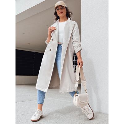 Inny producent Płaszcz damski BINCIA jasnoszara Dstreet TY4338-M Inny producent Płaszcz damski BINCIA jasnoszara Dstreet TY4338-M