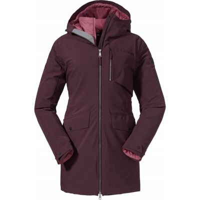 Schöffel Płaszcz Damski Schoffel 3In1 Parka Moskau Burgundowy Zimowy-Xs Schöffel Płaszcz Damski Schoffel 3In1 Parka Moskau Burgundowy Zimowy-Xs
