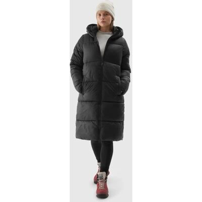 Płaszcz damski zimowy puchowy długi parka 4F 4FWAW24TDJAF475-20S Czarny Płaszcz damski zimowy puchowy długi parka 4F 4FWAW24TDJAF475-20S Czarny