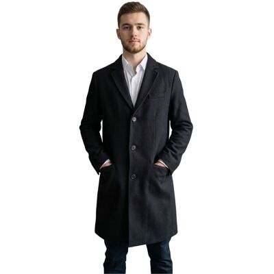 Pozostałe marki Płaszcz męski SEC MAN elegancki czarny-S Pozostałe marki Płaszcz męski SEC MAN elegancki czarny-S