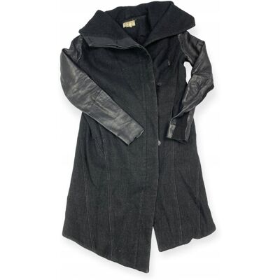 inna (Inny) Płaszcz wełniany damski czarny HELMUT LANG S inna (Inny) Płaszcz wełniany damski czarny HELMUT LANG S