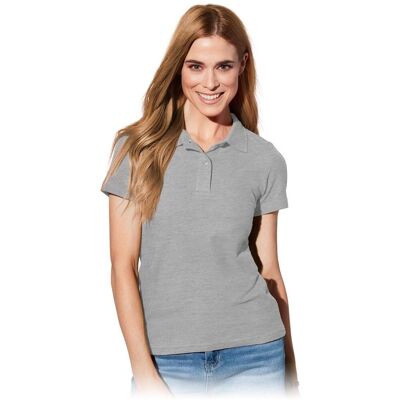 REIS Polo damskie szary heather roz.S REIS Polo damskie szary heather roz.S