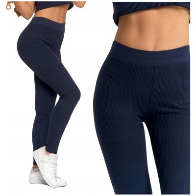 Prążkowane LEGGINSY DAMSKIE Bawełniane Długie Getry Kryjące Modne MORAJ XL Prążkowane LEGGINSY DAMSKIE Bawełniane Długie Getry Kryjące Modne MORAJ XL