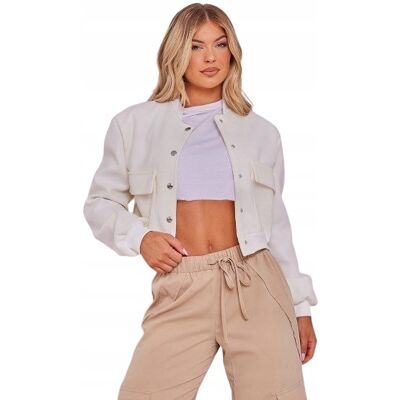 Inny producent PRETTYLITTLETHING KURTKA DAMSKA ECRU BASIC XS 1EGG Inny producent PRETTYLITTLETHING KURTKA DAMSKA ECRU BASIC XS 1EGG