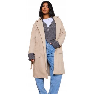 Inny producent PRETTYLITTLETHING PŁASZCZ BEŻOWY WIĄZANY M 1ERG Inny producent PRETTYLITTLETHING PŁASZCZ BEŻOWY WIĄZANY M 1ERG