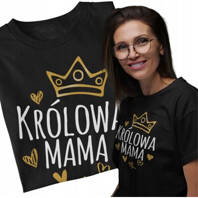 Prezent na Dzień Mamy Koszulka z nadrukiem Królowa Mama XXL / Aradena Prezent na Dzień Mamy Koszulka z nadrukiem Królowa Mama XXL / Aradena