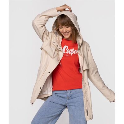 Lee Cooper Przejściowa parka z kapturem VIOLA 6700 BEIGE-S Lee Cooper Przejściowa parka z kapturem VIOLA 6700 BEIGE-S