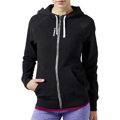 Reebok EL Fullzip Hoodie AJ3290 damska Bluza sportowa czarna Reebok EL Fullzip Hoodie AJ3290 damska Bluza sportowa czarna
