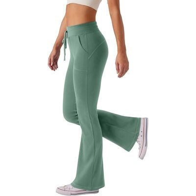 Inny producent REORIA Damskie Legginsy Sportowe Szerokie Nogawki Dzwony Zielone XXL Inny producent REORIA Damskie Legginsy Sportowe Szerokie Nogawki Dzwony Zielone XXL