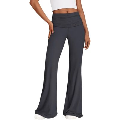 Inny producent REORIA Spodnie Damskie Legginsy Eleganckie Szerokie Nogawki Szare XXL Inny producent REORIA Spodnie Damskie Legginsy Eleganckie Szerokie Nogawki Szare XXL