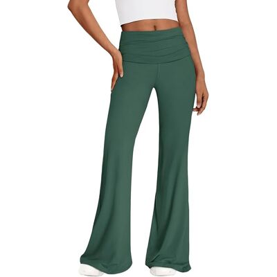 Inny producent REORIA Spodnie Damskie Legginsy Eleganckie Szerokie Nogawki Zielone XXL Inny producent REORIA Spodnie Damskie Legginsy Eleganckie Szerokie Nogawki Zielone XXL
