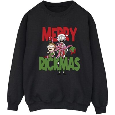 Rick And Morty Bluza Damska Merry Rickmas (L / Czarny) Rick And Morty Bluza Damska Merry Rickmas (L / Czarny)