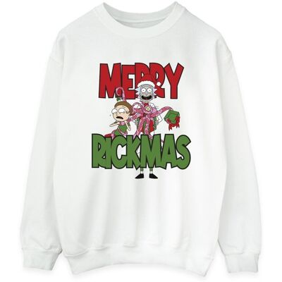Rick And Morty Bluza Damska Merry Rickmas (XXL (193cm) / Ciepły Biały) Rick And Morty Bluza Damska Merry Rickmas (XXL (193cm) / Ciepły Biały)