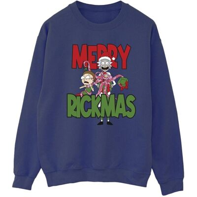 Rick And Morty Bluza Damska Merry Rickmas (XXL (193cm) / Granatowy) Rick And Morty Bluza Damska Merry Rickmas (XXL (193cm) / Granatowy)