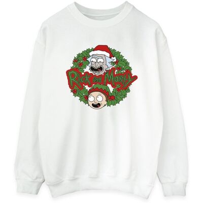 Rick And Morty Damska Bluza Z Wieńcem Bożonarodzeniowym (L / Ciepły Biały) Rick And Morty Damska Bluza Z Wieńcem Bożonarodzeniowym (L / Ciepły Biały)