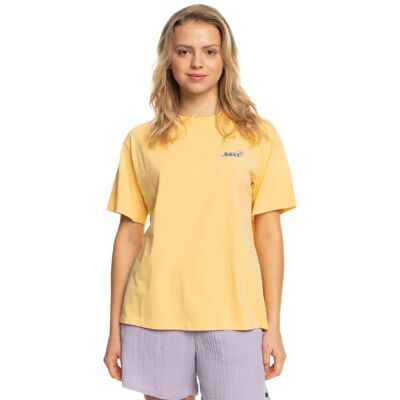 ROXY Moonlight Sunset - Damska koszulka oversize typu boyfriend ROZMIAR. M Złoty ROXY Moonlight Sunset - Damska koszulka oversize typu boyfriend ROZMIAR. M Złoty