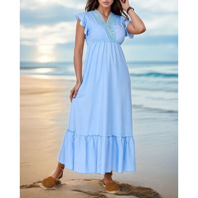 Inny producent Royalfashion Damska długa sukienka z koronką-M/L - 39 Inny producent Royalfashion Damska długa sukienka z koronką-M/L - 39