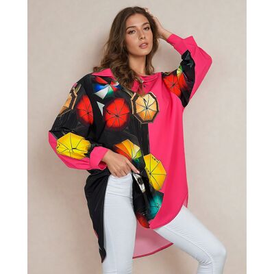 Inny producent Royalfashion Wzorzysta damska tunika z printem-Uniwersalny Inny producent Royalfashion Wzorzysta damska tunika z printem-Uniwersalny