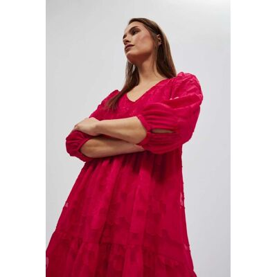 Moodo Rozkloszowana sukienka w kwiaty-XS Moodo Rozkloszowana sukienka w kwiaty-XS