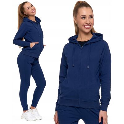 Rozpinana BLUZA DAMSKA Gładka Dresowa z Kapturem Klasyczna Wygodna MORAJ S Rozpinana BLUZA DAMSKA Gładka Dresowa z Kapturem Klasyczna Wygodna MORAJ S