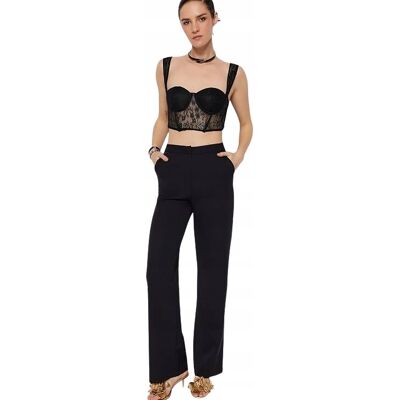Trendyol SHEIN CZARNE ELEGANCKIE SPODNIE PROSTE Z WYSOKIM STANEM 34 5_A Trendyol SHEIN CZARNE ELEGANCKIE SPODNIE PROSTE Z WYSOKIM STANEM 34 5_A