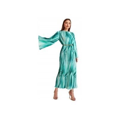 Shein Sukienka Plisowana Zielona Midi 36 Ł1d Shein Sukienka Plisowana Zielona Midi 36 Ł1d