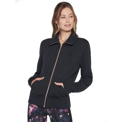 Skechers Hoodless Hoodie Skechcloud Jacket WJA288-BLK, Kobieta, Bluza, Czarny Skechers Hoodless Hoodie Skechcloud Jacket WJA288-BLK, Kobieta, Bluza, Czarny