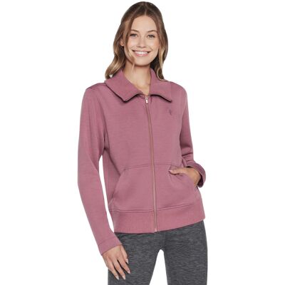 Skechers Hoodless Hoodie Skechcloud Jacket WJA288-DKMV, Kobieta, Bluza, Fioletowy Skechers Hoodless Hoodie Skechcloud Jacket WJA288-DKMV, Kobieta, Bluza, Fioletowy