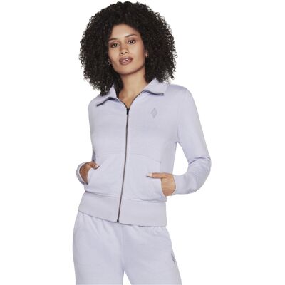 Skechers The Hoodless Hoodie Diamond Jacket W3JA262-LVLP, Kobieta, Bluza, Fioletowy Skechers The Hoodless Hoodie Diamond Jacket W3JA262-LVLP, Kobieta, Bluza, Fioletowy