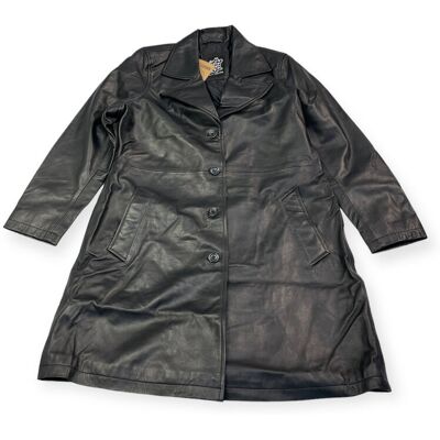 Inny producent Skórzany płaszcz damski Real Leather XL Inny producent Skórzany płaszcz damski Real Leather XL