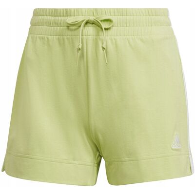 Spodenki damskie adidas Essentials Slim 3-Stripes Shorts zielone HE9361 XS Spodenki damskie adidas Essentials Slim 3-Stripes Shorts zielone HE9361 XS