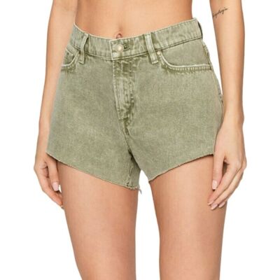 Spodenki damskie Guess Manila zielone krótkie szorty jeansowe-W27 Spodenki damskie Guess Manila zielone krótkie szorty jeansowe-W27