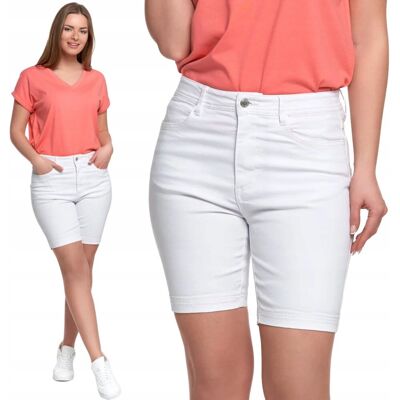 Spodenki Damskie Jeansowe Bawełniane Z Kieszeniami Wygodne Szorty Moraj Xxl White Spodenki Damskie Jeansowe Bawełniane Z Kieszeniami Wygodne Szorty Moraj Xxl White