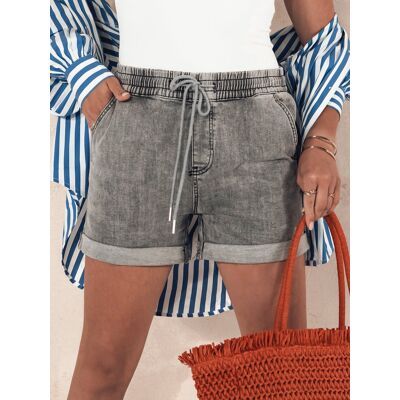 Spodenki damskie RELAX VIBES szare Dstreet SY0382-XL Spodenki damskie RELAX VIBES szare Dstreet SY0382-XL