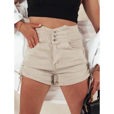 Spodenki damskie STYLE SHORTS beżowe Dstreet SY0391-S Spodenki damskie STYLE SHORTS beżowe Dstreet SY0391-S