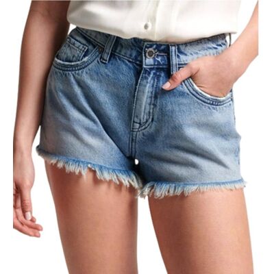 Spodenki damskie Superdry Lace Hot szorty jeansowe-W25 Spodenki damskie Superdry Lace Hot szorty jeansowe-W25